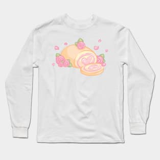 Pink Heart Roll Cake Long Sleeve T-Shirt